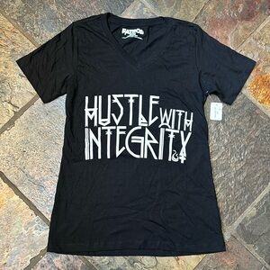 Fatbol "Hustle with Integrity" V Neck Tee